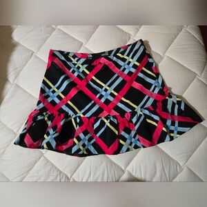 Moschino Pink and Blue Plaid Skirt